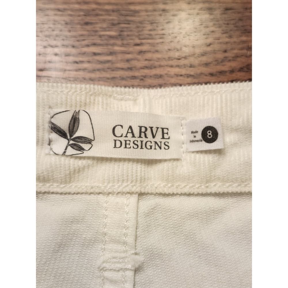 Carve Designs Oahu Corduroy Shorts Womens Size 8 White 6" Inseam. - Picture 2 of 9